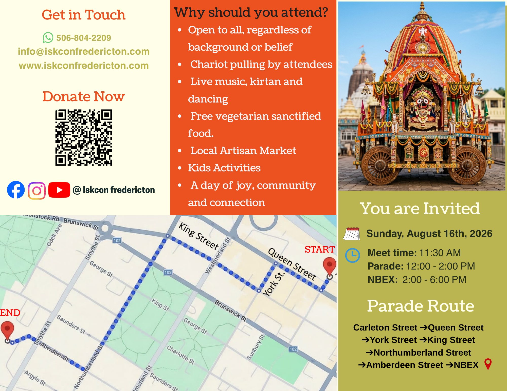 RATH YATRA – CHARIOT FEST FREDERICTON 2026
