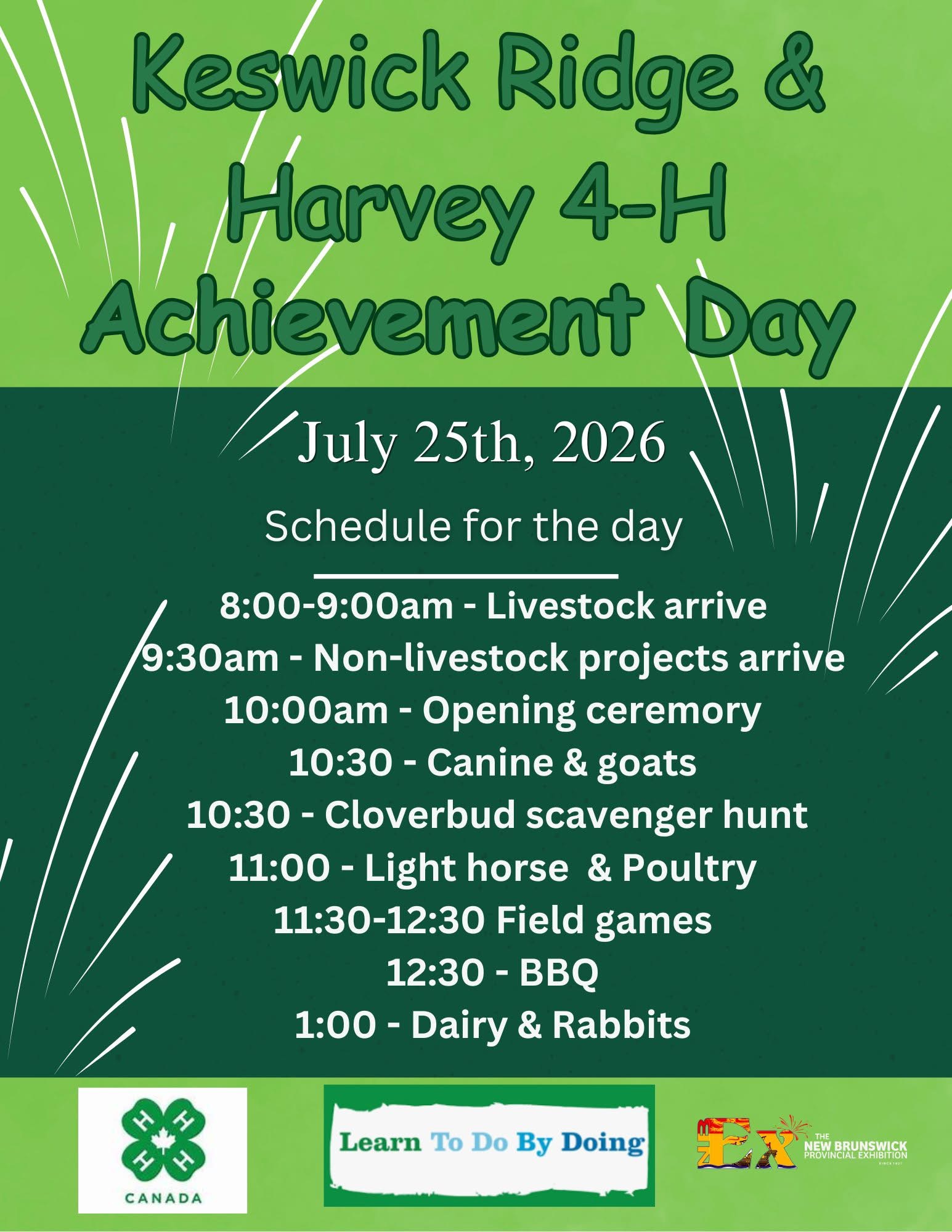 Keswick Ridge & Harvey 4-H Achievement Day