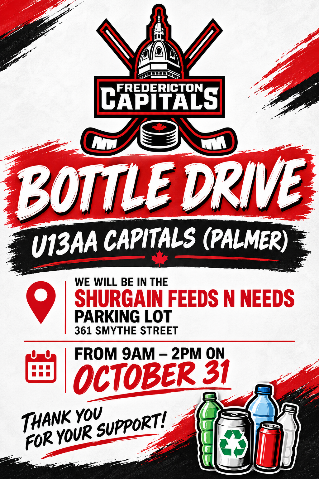 Fredericton Capitals - Bottle Drive